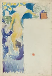 Programmaontwerp voor het Théâtre Libre [recto], ca. 1890