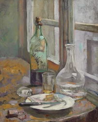 Stilleven met fles en karaf, ca. 1889-1890