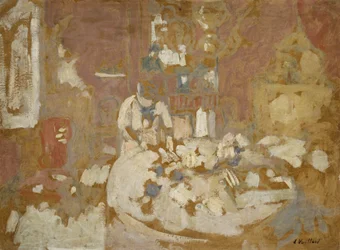 De tafel (olieverf op karton)