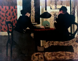 Vrouwen bij Lamplicht, 1892
