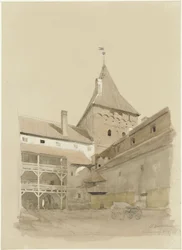 De binnenplaats van kasteel Neidenburg