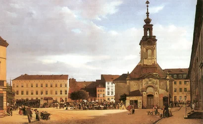 Russisch: "Spittelmarkt in Berlijn".
Duits: Spittelmarkt