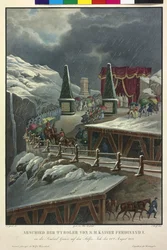 Afscheid van de Tirolers van keizer Ferdinand I op 22 augustus 1838