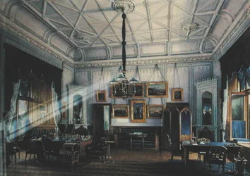Blauwe studie van keizer Alexander II (1818-81) in het Farm Palace, 1860