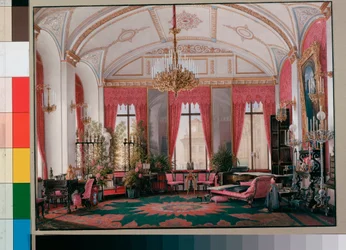 Interieurs van het Winterpaleis: De Frambozenstudeerkamer van keizerin Maria Alexandrovna