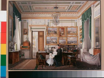 Interieurs van het Winterpaleis: De studeerkamer van Keizer Alexander II