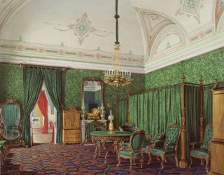 Interieurs van het Winterpaleis. Het Derde Gereserveerde Appartement. Een Slaapkamer, 1873