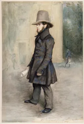 Duits: Adolph von Menzel met Biedermeierhoed
