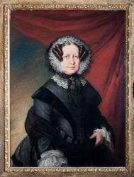 Portret van Artemisia Negrone Brignole-Sale (Brignole Sale), moeder van de hertogin van Galliera, Maria Brignole Sale de Ferrari. Schilderij van Eduard von Heuss (1808-1880), Genua, Musei di Strada Nuova
