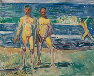 Mannen aan zee
