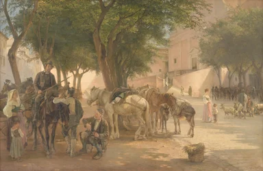 Bij het Kapucijnenklooster in Rome