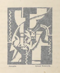Newcastle door Edward Wadsworth uit BLAST nr. 1, het Vorticist tijdschrift