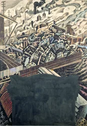 Slakkenhopen, een ontwerp voor de Leeds Town Hall Mural