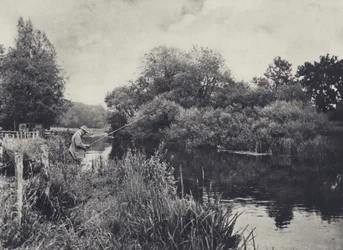 Boot Island onder Stockbridge op de Test