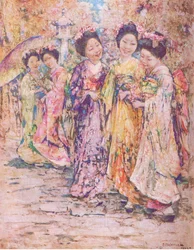 De Promenade, Kyoto, Illustratie uit Mijn Tijdschrift