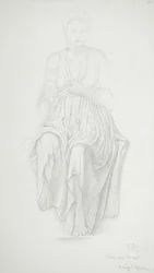 Zittende vrouw