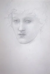 Studie van het hoofd van een meisje - Bessie Keane