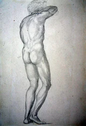 Studie van een staande naakt, c.1873