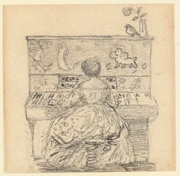 Georgiana Burne-Jones aan de Piano