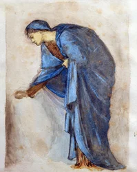 Studie voor een figuur van de Maagd