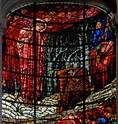 De Geboorte en de Aankondiging aan de Herders, 1885-1897 (glas-in-lood)