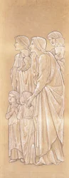 Vrouwen brengen kinderen naar Christus