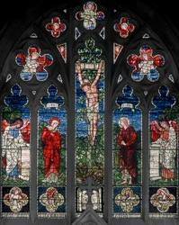 Birmingham, Acocks Green, St Mary the Virgin, oostraam, Morris & Co., Edward Burne-Jones, John Henry Dearle (1859-1932), 1895