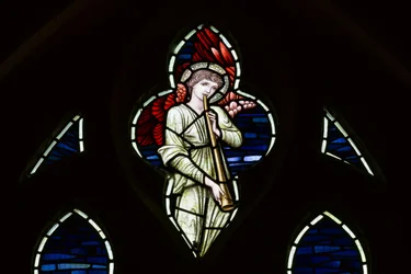 Wilden, All Saints, Morris & Co., Edward Burne-Jones, John Henry Dearle, Tracery Angel, Angel Musicians, Louisa, Alfred, The Baldwins, Premier, Methodist, Worcestershire