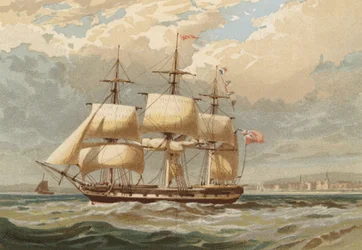 Uitgaande, in de Theems bij Gravesend