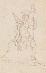 Een allegorie van Amerika die de Vrijheidshoed draagt, c.1760-1848