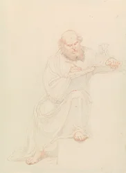 Sint Hiëronymus schrijvend