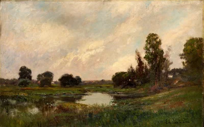 De rivier, strand, Connecticut