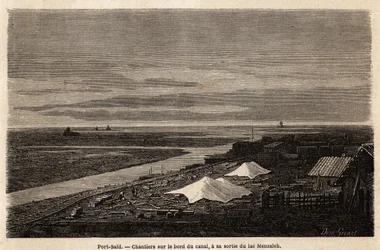 Scheepswerven van Port Said, aan de rand van het Suezkanaal