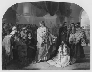 Ga, en zondig niet meer, uit het schilderij in de Koninklijke Collectie (gravure)