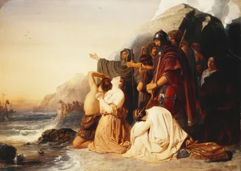 De Britten betreuren het vertrek van het laatste Romeinse legioen, 1843