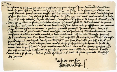 Brief van Edward IV aan Frans II, hertog van Bretagne, 9 januari 1471