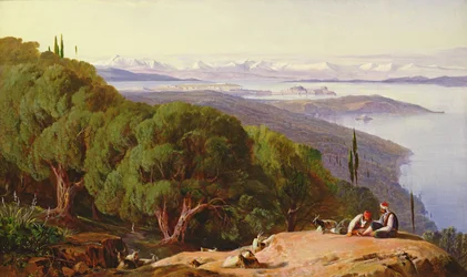 Corfu vanaf de heuvel van Gastouri, 1857-58