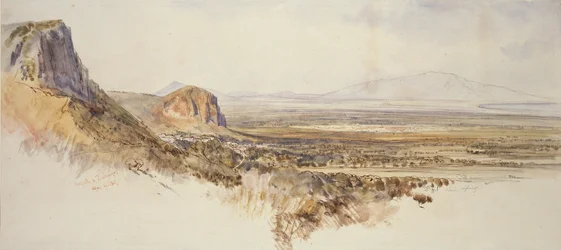 Ver Uitzicht op Borghetto en Partenico, Sicilië, 1847
