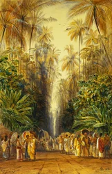 Figuren op een Weg bij Galle, Ceylon