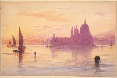 Santa Maria della Salute, Venetië, bij zonsondergang