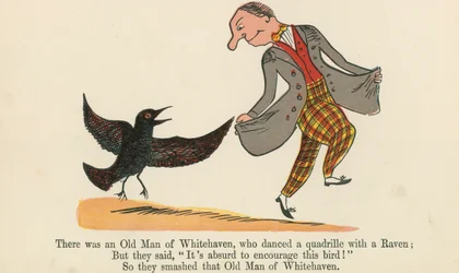 Er was een Oude Man uit Whitehaven, die een quadrille danste met een Raaf, uit 