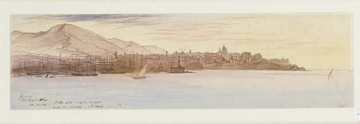 Uitzicht op Genua, 1864
