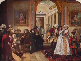 Dr. Johnson in de voorkamer van Lord Chesterfield, 1748, ca. 1915