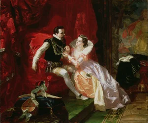 Leicester en Amy Robsart in Cumnor Hall, 1866