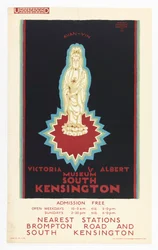 Poster, Victoria and Albert Museum, voor London Underground, 1921
