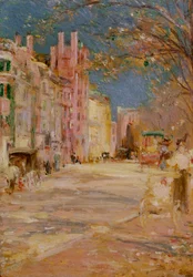 Straatscène in Boston (Boston Common)