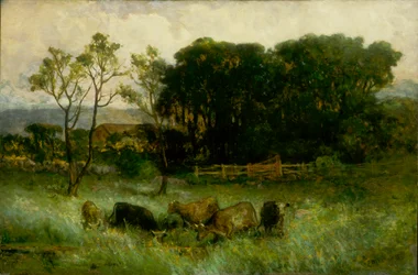 Ongetiteld vijf koeien in de wei, ca. 1884-1886