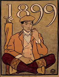 Golfkalender, door Edward Penfield, poster