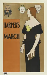 Reclameposter voor het tijdschrift Harpers, maart 1896