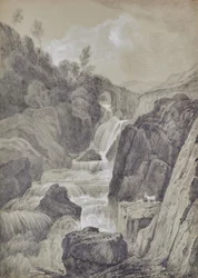 Landschap met watervallen